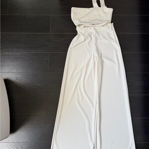 House of Harlow 1960 White Cutout Wide-Leg Jumpsuit